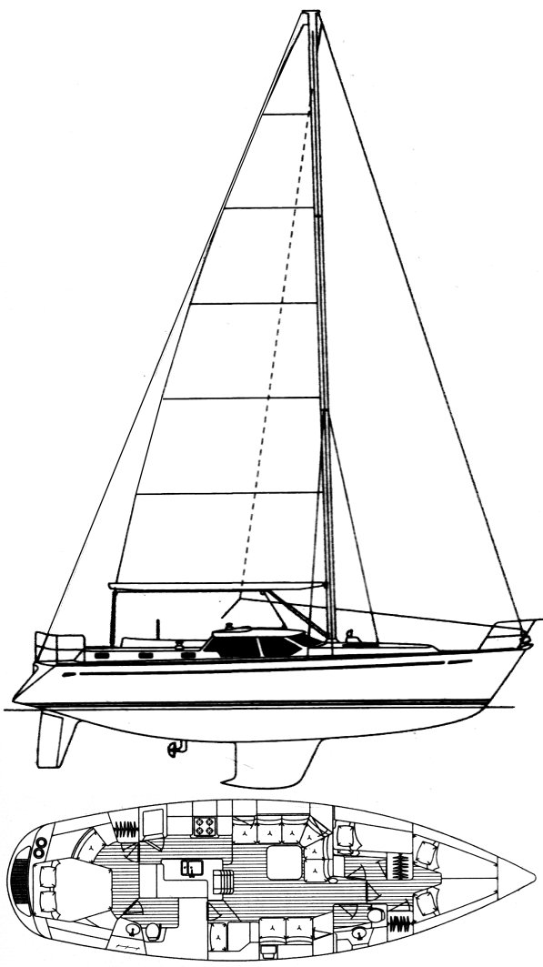 Drawing of Oyster 45