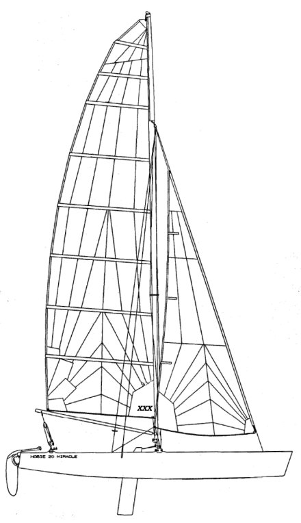 Drawing of Hobie Miracle 20