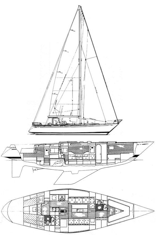 Drawing of Swan 47 S&S