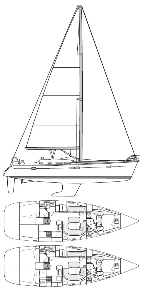 Drawing of Beneteau 473