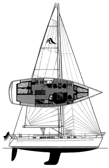 Drawing of Hanse 411