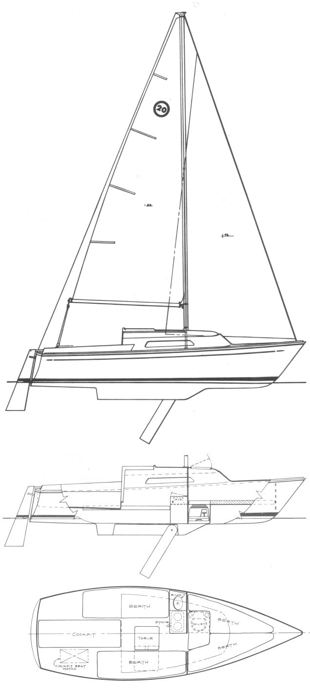 Drawing of O'Day 20