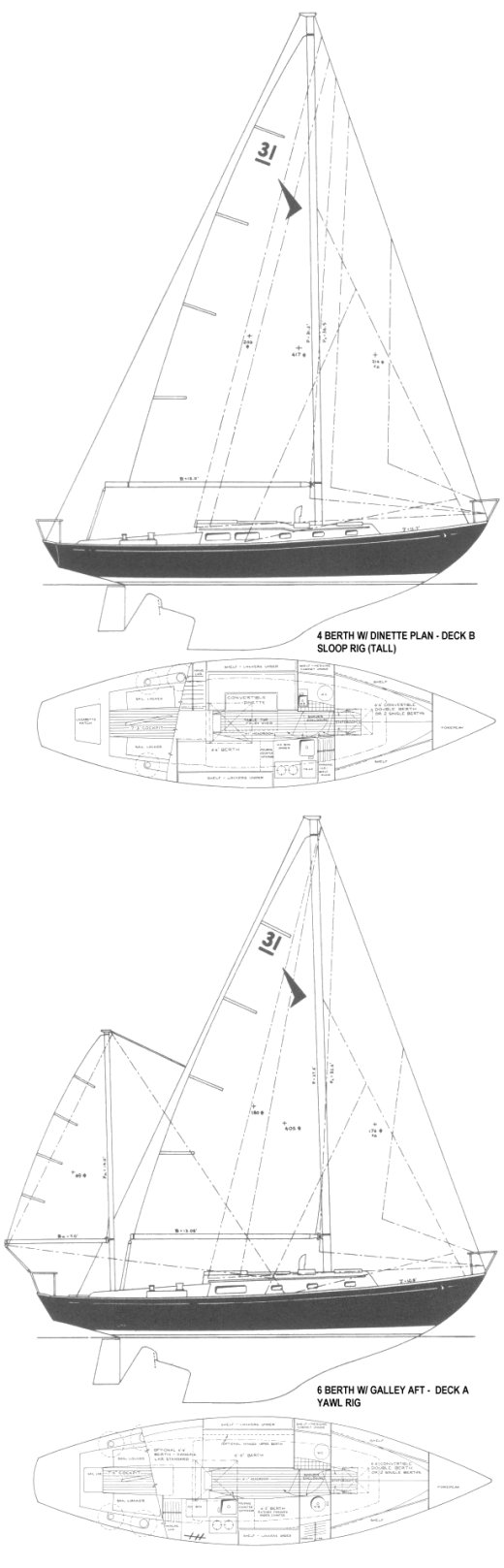 Drawing of Seafarer 31 MKI