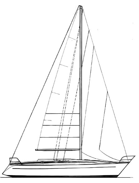 Drawing of Grand Soleil 35 (Jezequel)