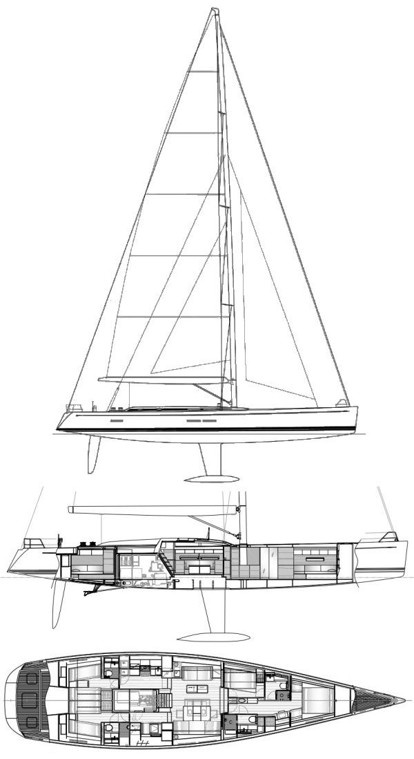Drawing of Swan 80-2 S