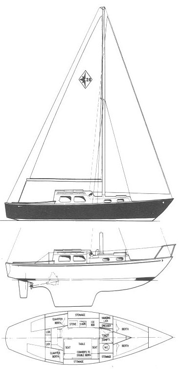 Drawing of Westerly 28