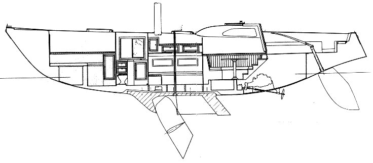 Drawing of Columbia 43 CB