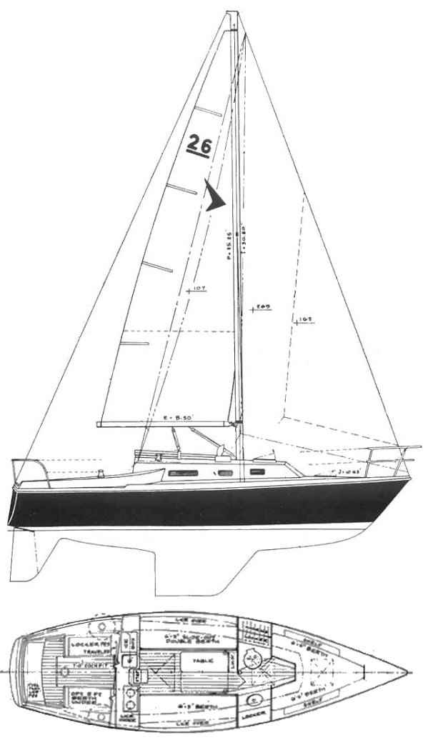 Drawing of Seafarer 26