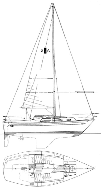 Drawing of Islander 26
