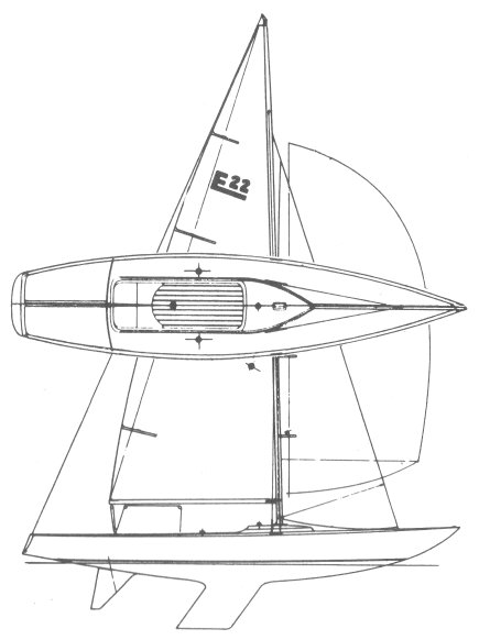 Drawing of Etchells Class