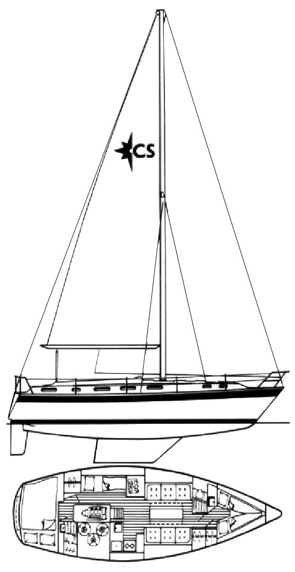 Drawing of Westerly Corsair 36