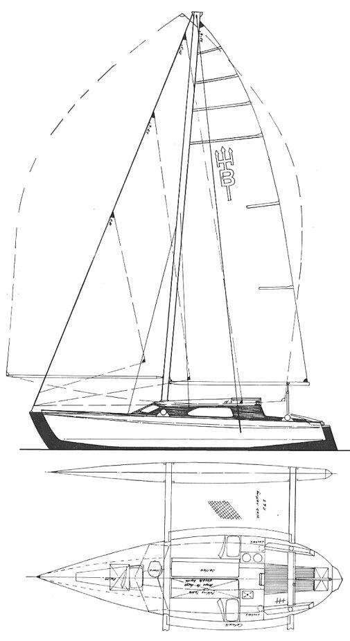 Drawing of Buccaneer 28 (Crowther)