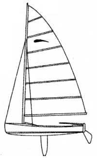 Drawing of Zephyr Dinghy