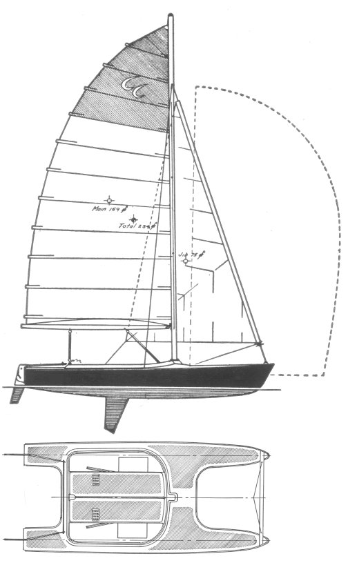 drawing catamaran sailboat