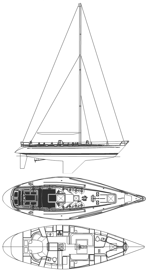 Drawing of Swan 46