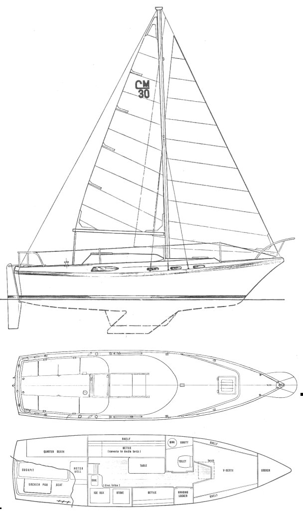 Drawing of Clipper Marine 30