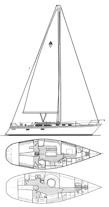 Drawing of Catalina 42