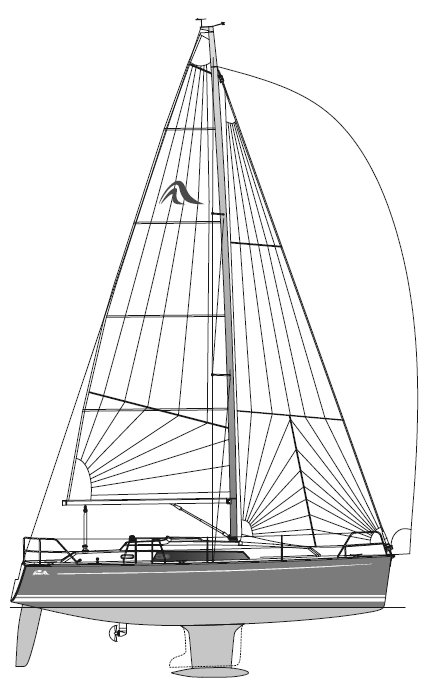 Drawing of Hanse 320