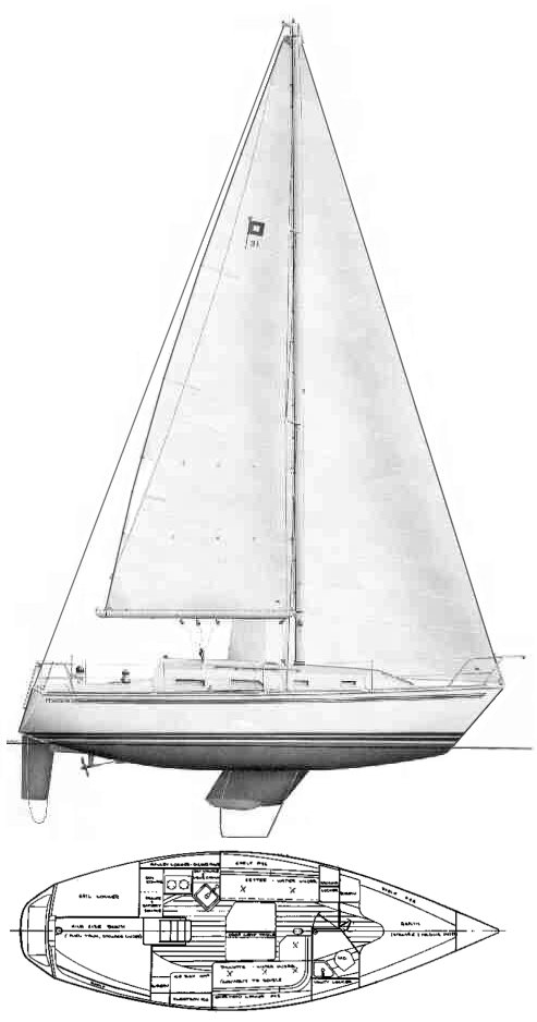 Drawing of Pearson 31-2
