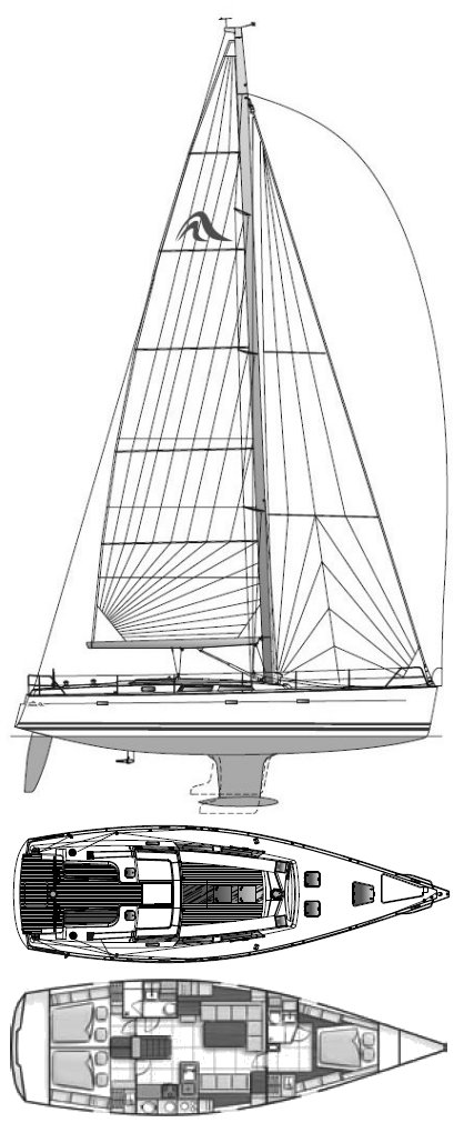 Drawing of Hanse 470