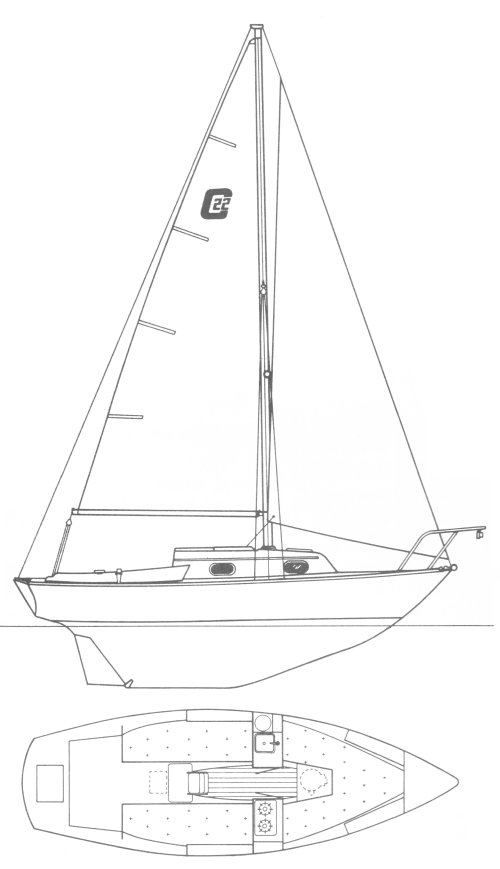 Drawing of Cape Dory 22