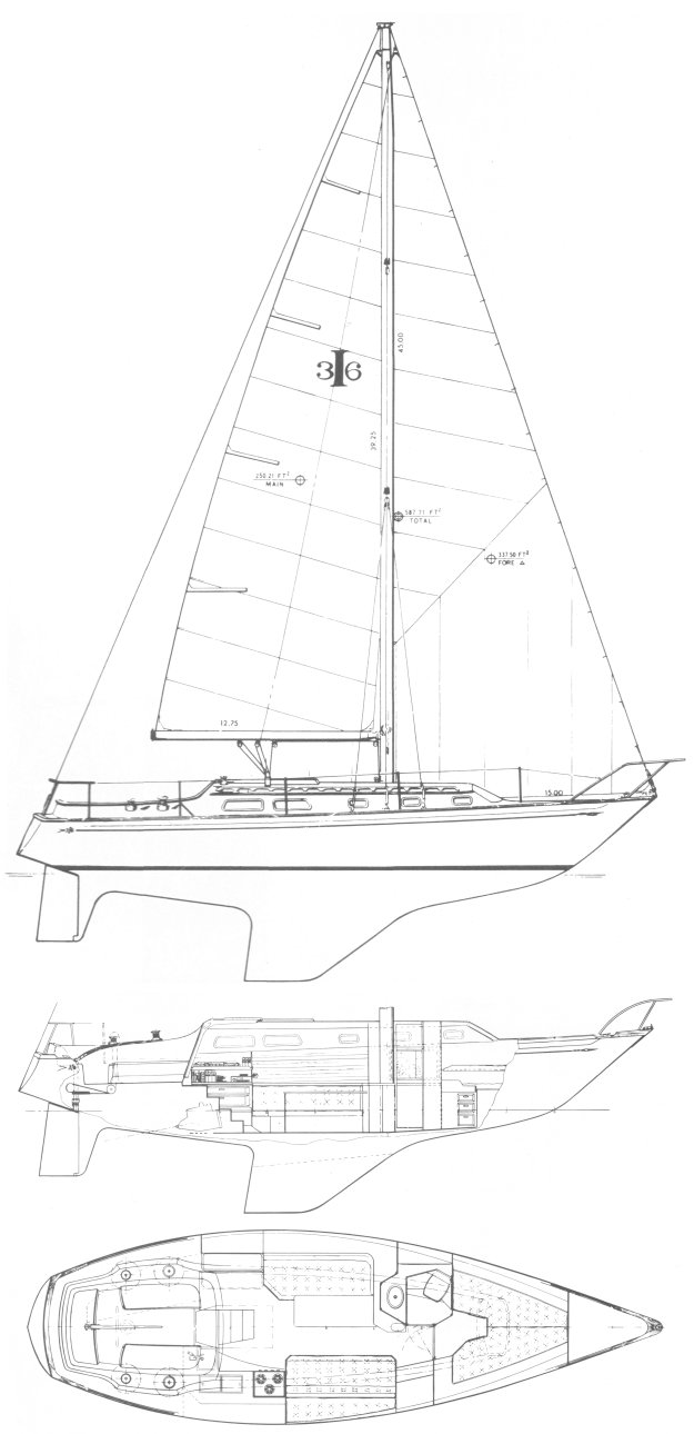 Drawing of Islander 36