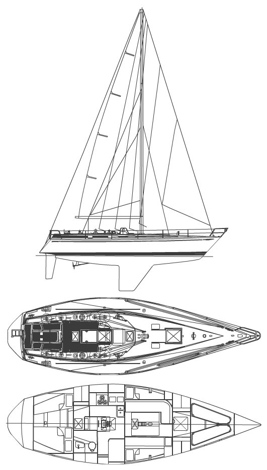 Drawing of Swan 42