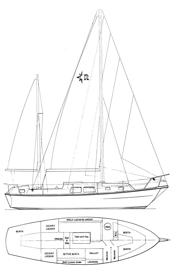 Drawing of Westerly Renown 32