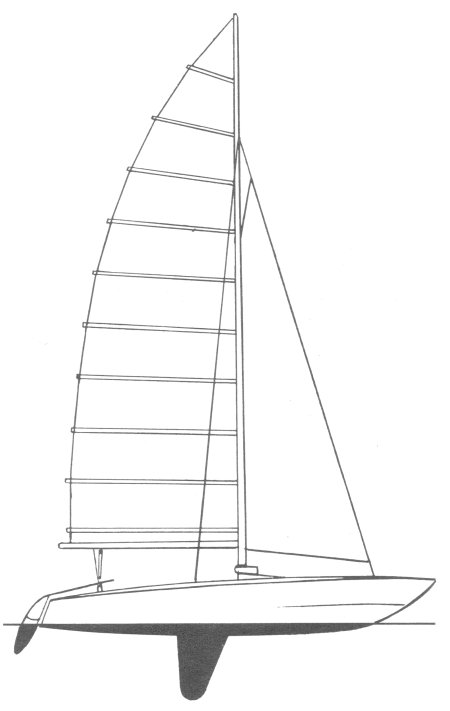 Drawing of Shark Catamaran