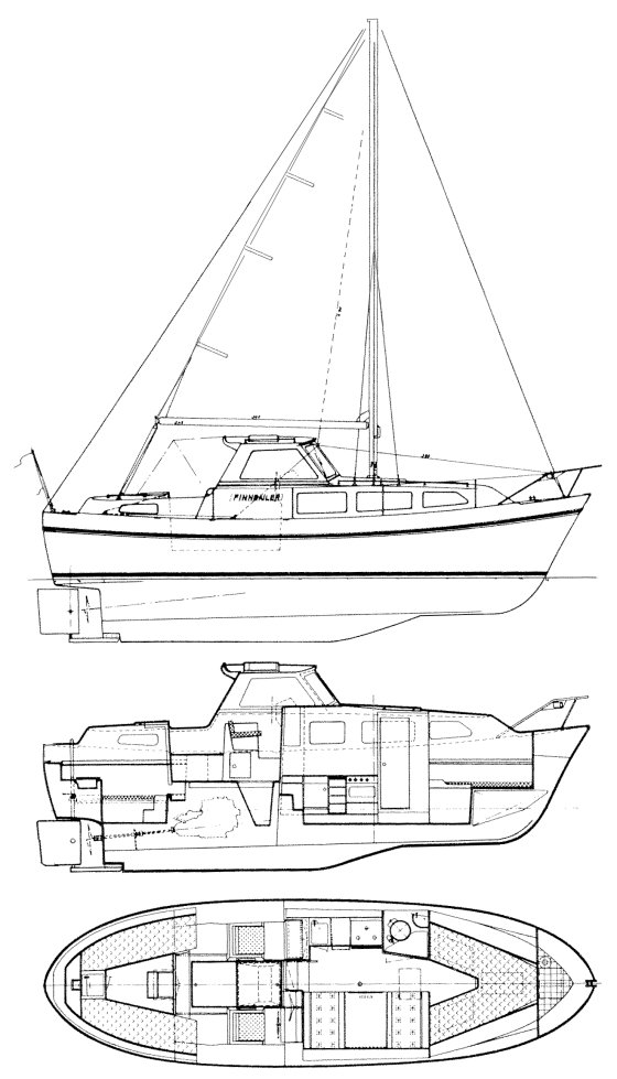 Drawing of Finnsailer 29