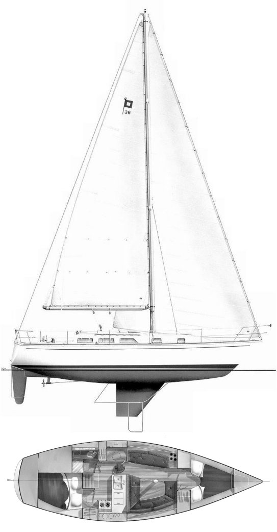 Drawing of Pearson 36-2