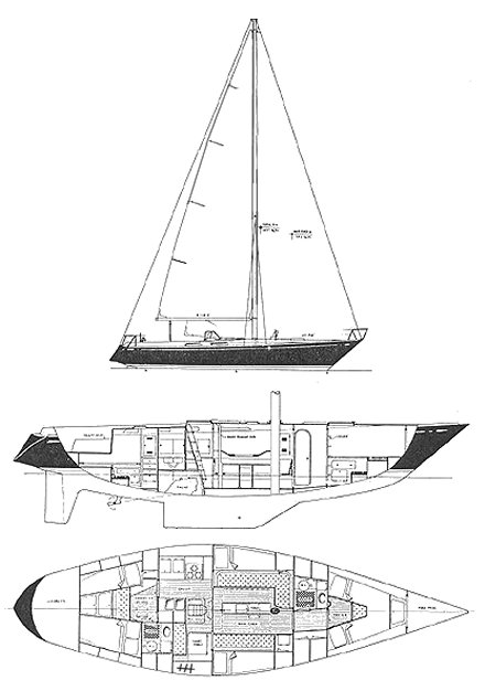 Drawing of Swan 47-2 S&S CB (Nyyc 48)