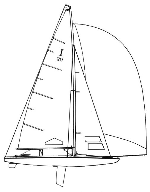 Drawing of Inland 20 Scow