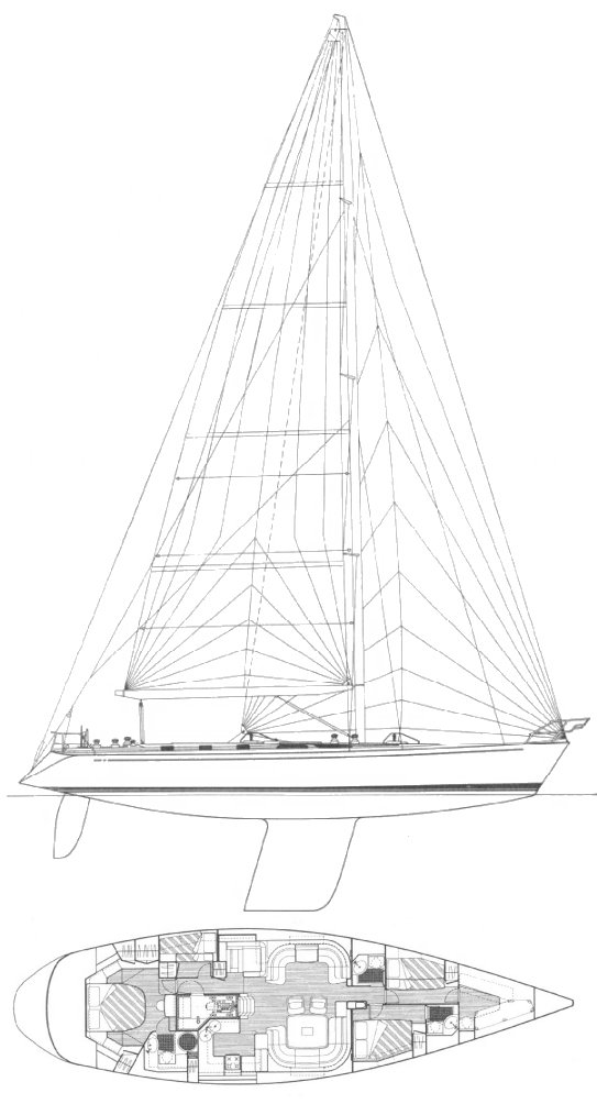 Drawing of Grand Soleil Maxi One