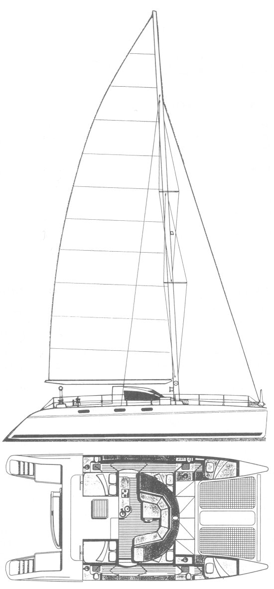Drawing of Catana 48