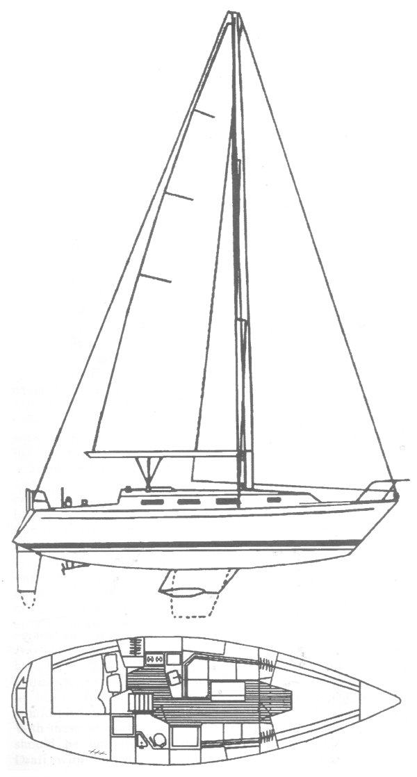 Drawing of Pearson 34-2