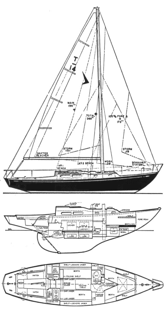 Drawing of Seafarer Tripp 30