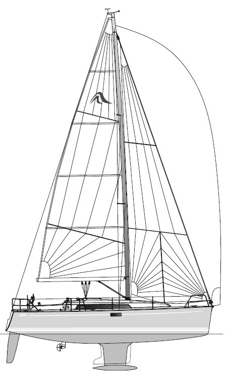Drawing of Hanse 350