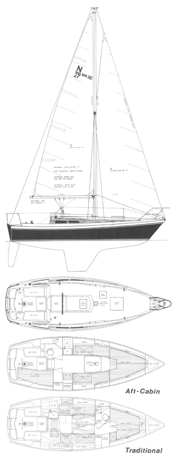 Drawing of Newport 27-3