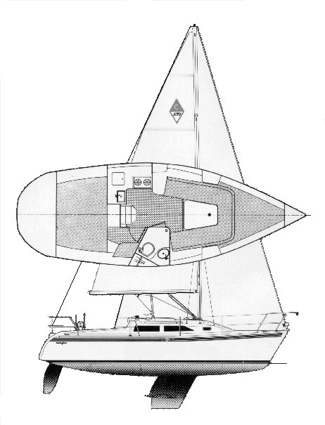 Drawing of Catalina 270