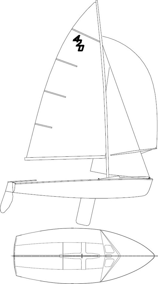 how heavy is a 420 sailboat