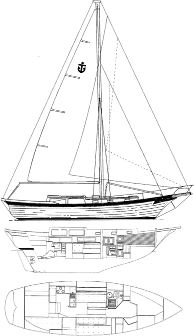 Drawing of Downeaster 38