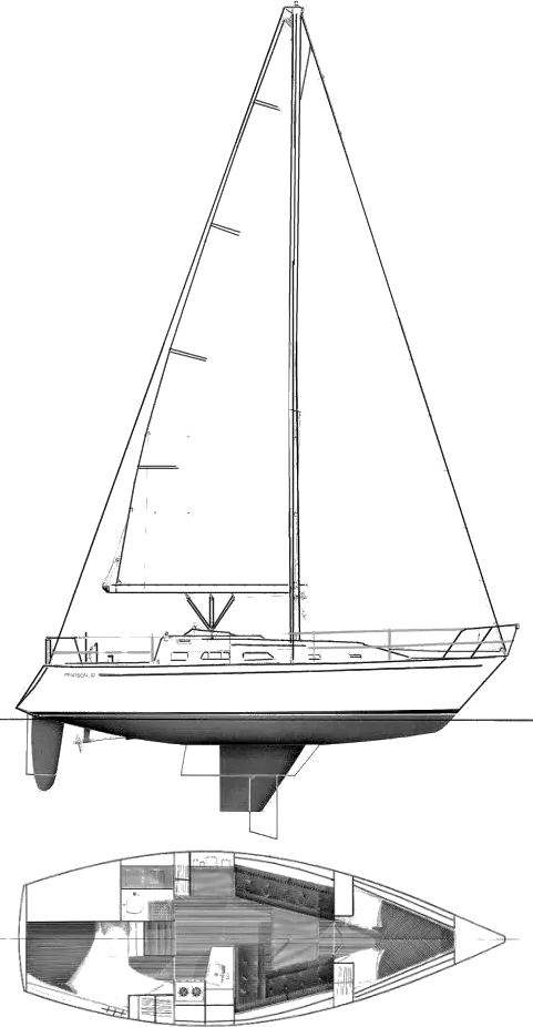 Drawing of Pearson 33-2