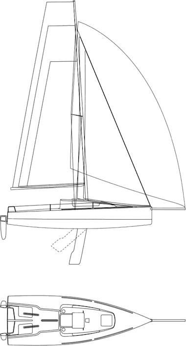 Drawing of First 24-2 (Beneteau)