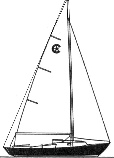 Drawing of Bristol 19 (Sailstar Corinthian 19)