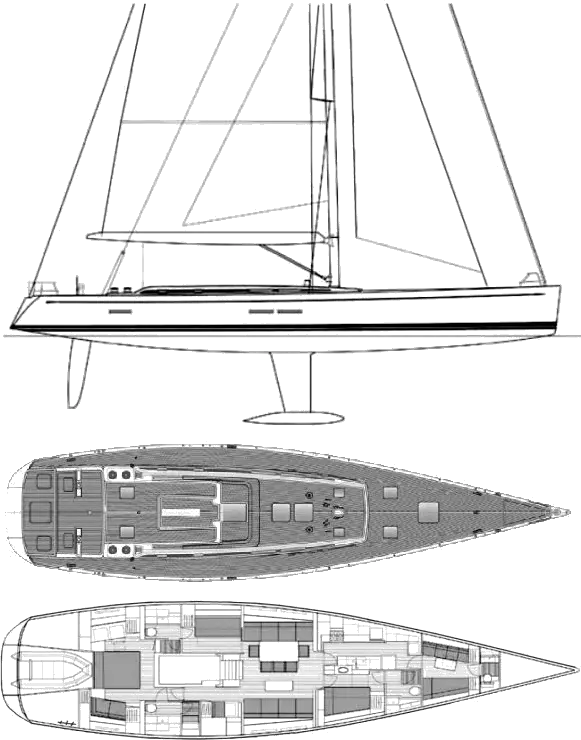 Drawing of Swan 80-2 FD