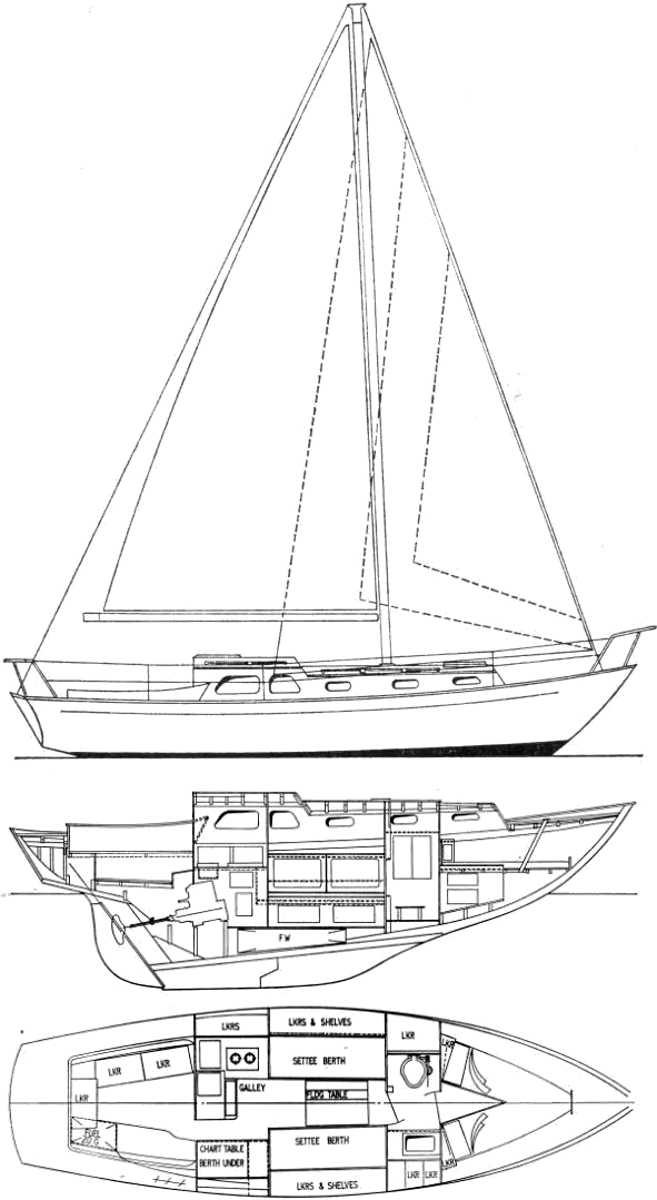 Drawing of Cavalier 30 (Cheverton)