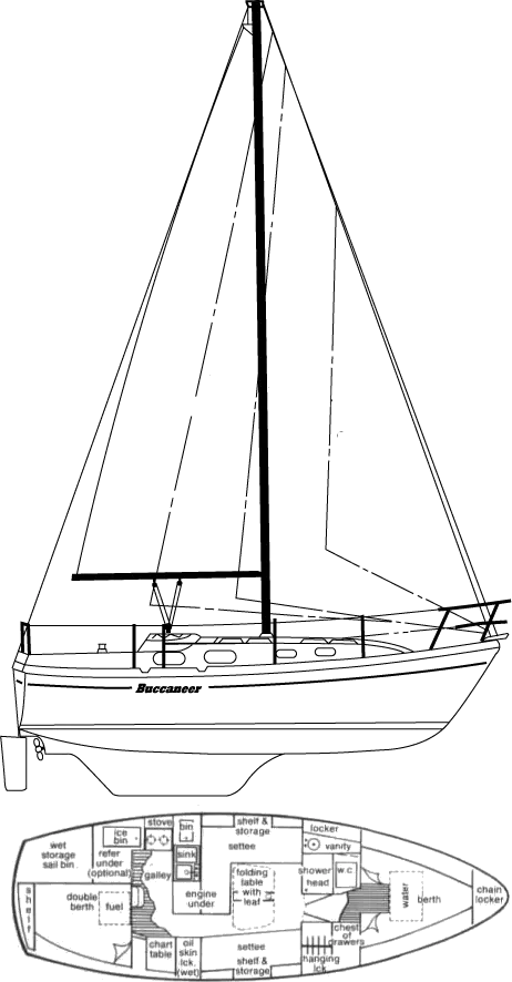 Drawing of Buccaneer 305
