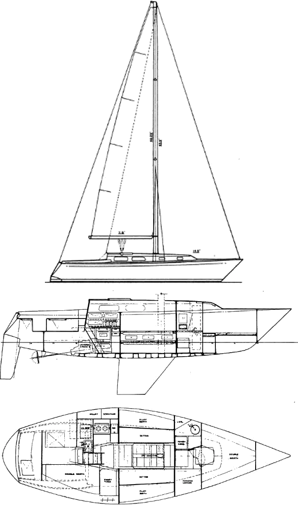 Drawing of Peterson 34