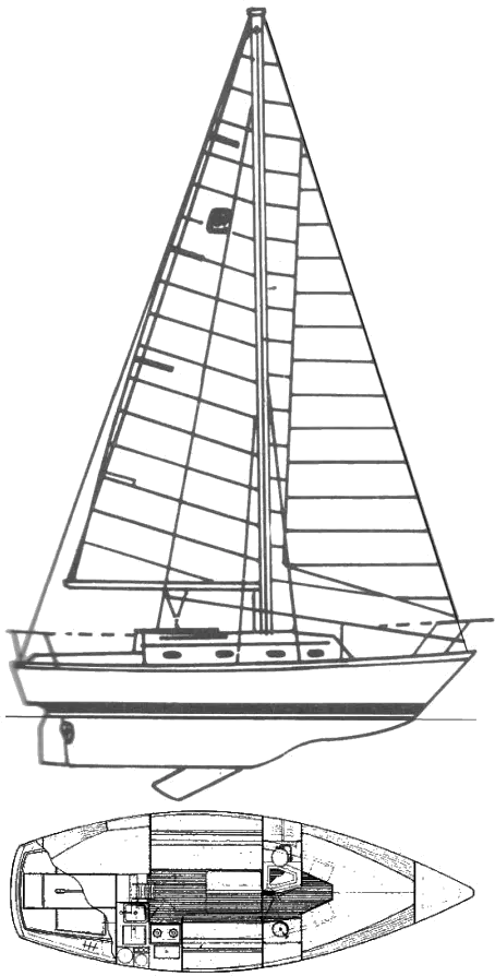 Drawing of Cape Dory 270